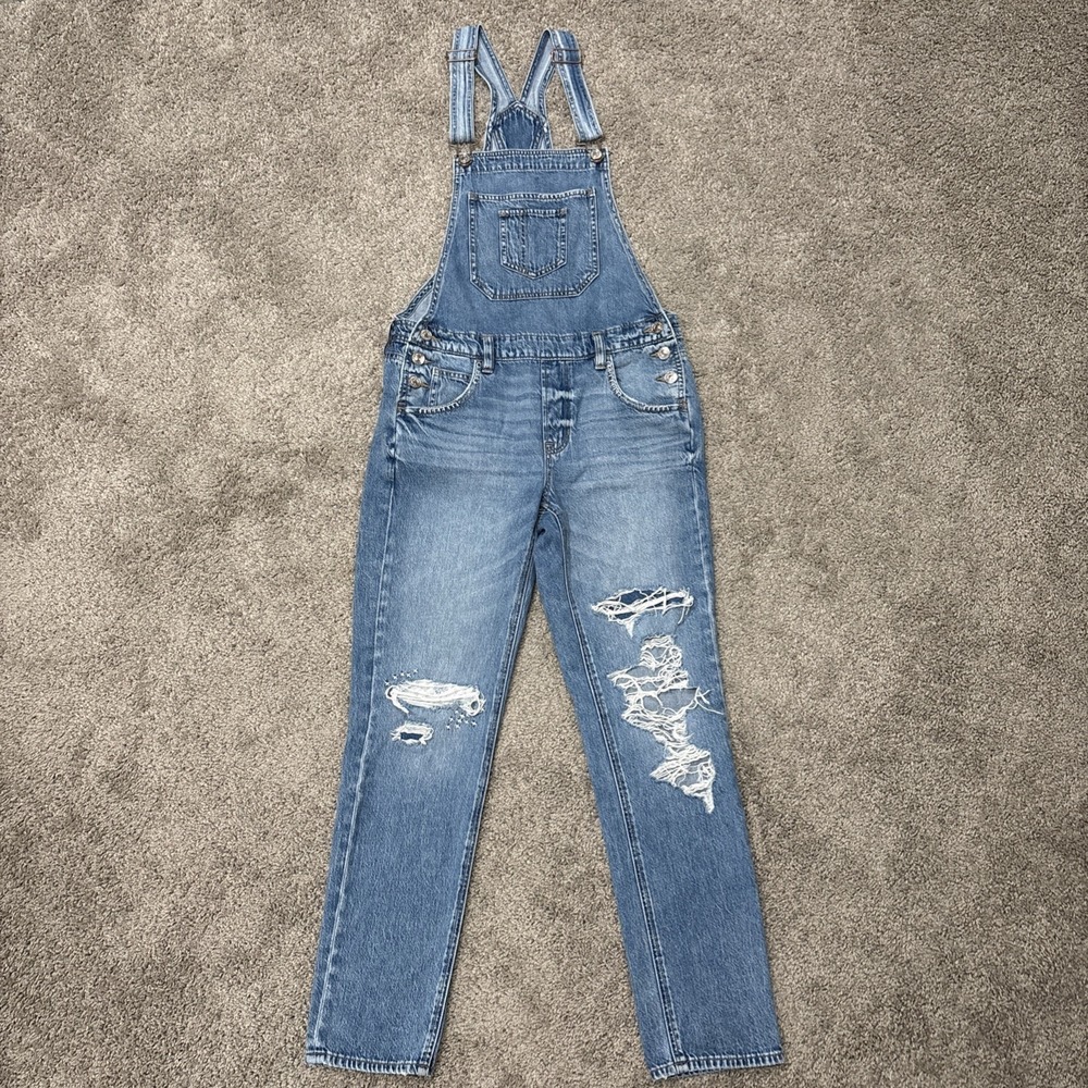American Eagle Women's Blue Jean Overalls Size X-small